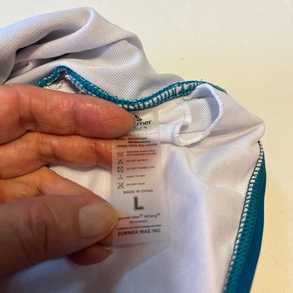 Green 1 piece swimsuit. Size large. #41p - Picture 2 of 5